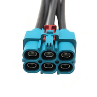 Connecteur H-MTD, assemblage de câbles Ethernet automobile, Rosenberger E6K10D-1CAZ5-Z d'origine, faisceau de câbles blindés pour voiture 10 Gbps