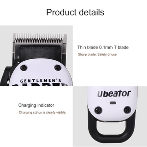 Offerta Speciale: Regolabarba Elettrico Ricaricabile USB Ubeator <span class=keywords><strong>per</strong></span> Uso <span class=keywords><strong>Professionale</strong></span>, Senza Fili, 100-240V, Design Teschio Nero, 1800mAh - Product Image 4