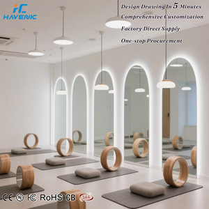 Specchio a Parete LED a Figura Intera Stile Art Déco <span class=keywords><strong>per</strong></span> Palestra, Studio Yoga o Grande Specchio LED da Palestra - Product Image 1