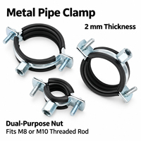 Support de fixation robuste en acier galvanisé pour tuyaux, pince de suspension pour systèmes de drainage et de plomberie industriels
