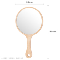 Miroir de maquillage en bois pliable personnalisé avec logo laser, idéal pour la beauté et les cosmétiques, vente en gros d'usine