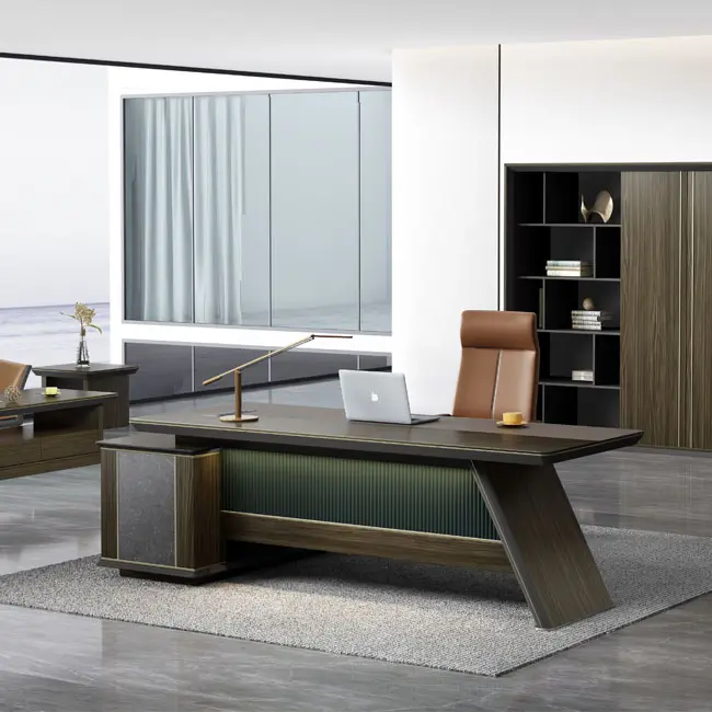 Hochwertiger luxuriöser büro-CEO-Tisch Design-Möbel modern L-Form Führungskraft-Büros