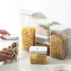 Küchen zubehör 4-teilige Sets Luftdichtes Plastik zucker mehl Trocken futter Müsli Küchen organisatoren Lebensmittel lager behälter Sets