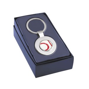 Llavero de Béisbol con Diseño Redondo de Metal Hueco de 25 mm de Diámetro - Product Image 3