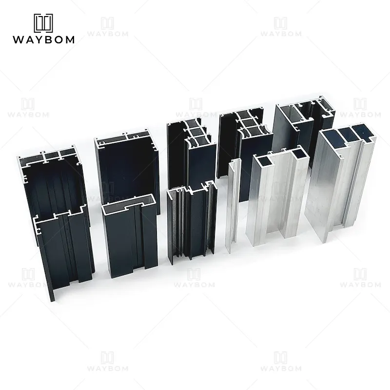 Puertas plegables Fábrica al por mayor personalización Doble acristalamiento aluminio bi plegable puerta y ventana accesorios marco perfil de aluminio