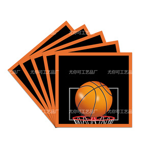 Basketball Birthday Party Tableware Set Disposable Tablecloth Cups Plates Napkins Cutlery for Kids 5-7 Years - Product Image 3