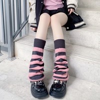 Lot de chaussettes montantes en polyester tricoté respirant, taille unique, couleur unie, style Lolita Y2K, sexy, pour femme, automne