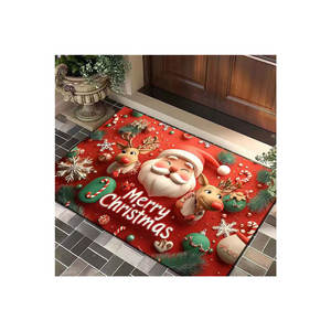 Alfombra rectangular de tierra de diatomeas con diseño de muñeco de nieve de Feliz Navidad para la entrada del hogar, decoración festiva navideña. - Product Image 5