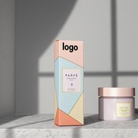 Boîte d'emballage cosmétique écologique recyclable personnalisée, nouvelle arrivée, en papier kraft cartonné avec logo en relief