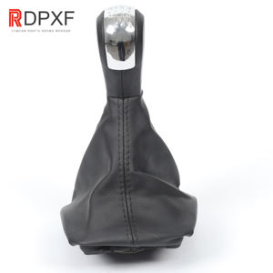 Pommeau de levier de vitesse en cuir à 5 vitesses de sortie d'usine pommeau de levier de vitesse <span class=keywords><strong>manuel</strong></span> avec couvercle de botte en cuir pour <span class=keywords><strong>Skoda</strong></span> <span class=keywords><strong>Fabia</strong></span> II 0008 - Product Image 6