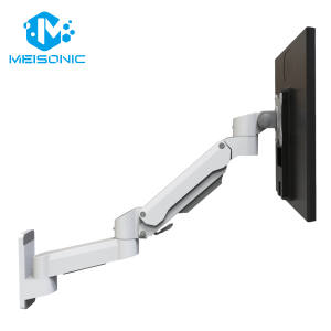 T9-GA02-W תעשייתי כיתה המפרק זרועות צג גובה 32 אינץ 'גובה-מסך סגסוגת אלומיניום מתכווננת מייצג תחנות אחות - Product Image 2