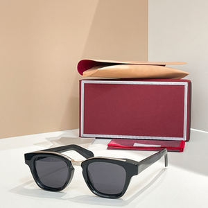 Lunettes de soleil carrées rétro UV400, monture en acétate, tendance unisexe, surdimensionnées pour grands visages, style vintage - Product Image 4