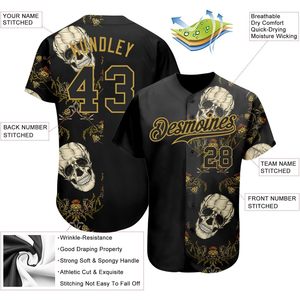 Maillot de baseball personnalisé Torres, imprimé palmiers hawaïens, séchage rapide, unisexe, pour adulte, chemise de sport - Product Image 2