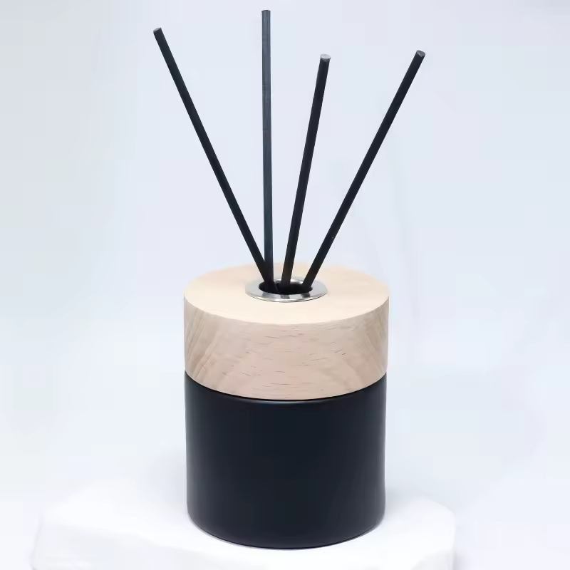 สีดำด้าน + ฝาไม้