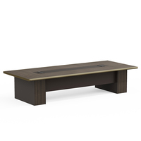 Petite table de conférence rectangulaire Table de réunion personnalisée Table de réunion classique en bois Bureau Wisda Commercial