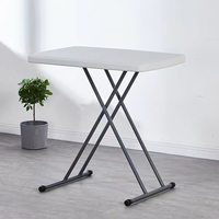 Table pliante en plastique moulé par soufflage, hauteur réglable, pour camping, formation, bureau d'ordinateur, stand extérieur, pique-nique - Vente en gros