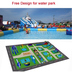 Công viên thủy sản vui vẻ thương mại PVC Inflatable nhà bị trả lại khô và trượt nước Kid Đảng trò chơi trượt nước Inflatable Dubai trường hợp - Product Image 6