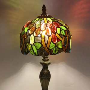 tiffany Style <b>Small</b> Table Lamp Nordic Hotel bar Bedroom Bedside Stained Glass Shades <b>Desk</b> Lights - Product Image 2