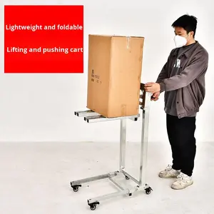 Draagbare hefkar Mobiel thuisgebruik Trekgereedschap voor kraampjes Ultralicht opvouwbare loslaatwagen Vier wielen - Product Image 1