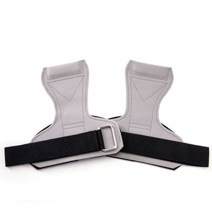 Egzersiz eğitimi deri ağırlık kaldırma el sapları Premium bilek desteği dana Palm Guard ayarlanabilir güç kavrama Pad dişli - Product Image 4