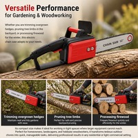 Scie à chaîne électrique filaire 12 pouces 1200W AC 220V, scie portative industrielle OEM pour la coupe du bois et l'abattage d'arbres de jardin