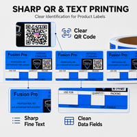 Étiquettes d'identification de produits personnalisées, code QR, autocollants en rouleau autocollants pour l'emballage des pièces avec impression bleue et noire claire