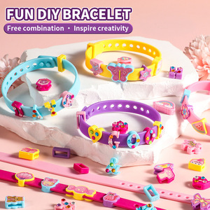 Dropshipping Shopify Kids DIY Bead Bracelet Making Kit Alphabet Letter Cartoon Jewelry Creative Educational <b>Gift</b> For Girls - Product Image 2