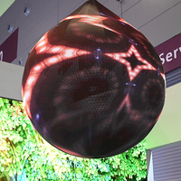 Écran LED sphérique flexible à 360 degrés pour affichage vidéo, idéal pour la publicité, les événements, les scènes et les expositions