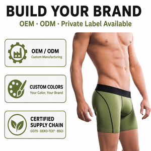 Wholesale Men's Plus Size Breath Solid <strong>Boxer</strong> Briefs Underwear Custom Logo Soft Comfortable <strong>Long</strong> Leg Sport Racing Lingerie <strong>Boxers</strong> - Product Image 2