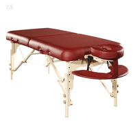 Table de massage pliable en bois moderne et portable, réglable, pour salon de beauté, spa, hôtel, école, conçue pour les soins du visage