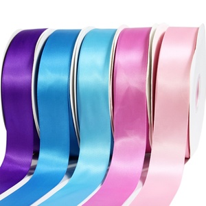 Ruban de satin uni de luxe pour la fabrication de fleurs, 7/8 pouces, face unique, 50/100 yards par rouleau, pour les occasions de la fête des mères - Product Image 3