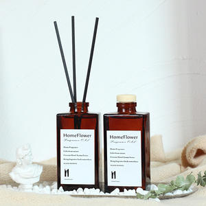 2025 botol kaca <span class=keywords><strong>Amber</strong></span> persegi panjang aromaterapi Hotel dasar penyebar buluh - Product Image 3