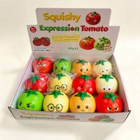 12 pièces/boîte Nouveauté Jouet anti-stress Squishy en PU à montée lente, simulation de fruits et de crème glacée