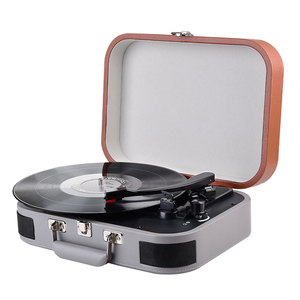 Tourne-disque portable haut de gamme pour disques vinyles avec son stéréo HIFI pour connexion, certifié CE - Product Image 2
