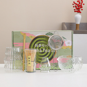 Emode Kit de Matcha en Verre de Style Japonais de Haute Qualité, Coffret Cadeau 6 Pièces avec Bol - Product Image 3