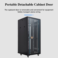19 Zoll 32U 600*800mm Freistehender Server-Schrank Netzwerkschränke Einfache Installation mit Rollen für Rechenzentren Outdoor-Lagerung