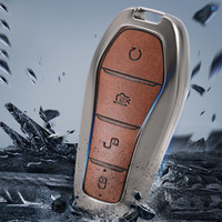 Housse de clé de voiture Yuan Plus personnalisable, étui de clé BYD Qin Pro 1ère génération, coque de clé brillante, porte-clés pour femmes et hommes, accessoires de voiture