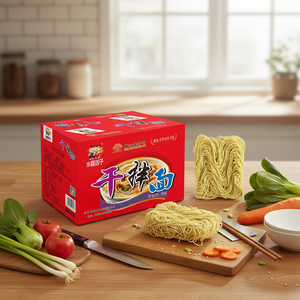 Mie Mangkuk Besar 3kg Penjualan Langsung Pabrik Dapat Disesuaikan Rendah Kalori Kemasan Kotak Mie Buatan Tangan Lezat