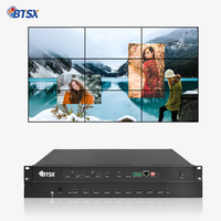 4K60 HDMI DP to 9HDMI Video Matrix HDCP2.2 24bit RGB444 Color Power-off Memory DHCP IP Adjustable for VR Immersive Display
