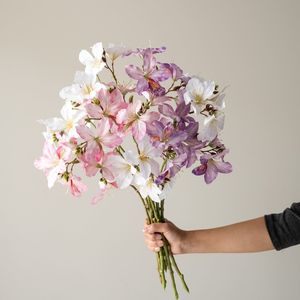 Flores Artificiales de Bauhinia, Decoración de Boda de Seda, Impresión 3D Hecha a Mano, Arreglo para Interiores y Exteriores - Product Image 2