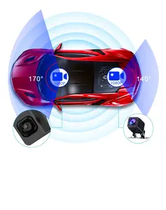 Видеорегистратор передний и задний автомобильный, зеркало заднего вида, 4K, 3840*2160P + 2K, видеорегистратор с WiFi, GPS, Sony IMX415, 12"
