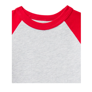 Men's 100% Cotton Solid Knitted Raglan T-Shirt Contrast Sleeve O-Neck Short Sleeve Tee Breathable Blank Custom Logo Casual Wear - Product Image 6