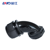 Accessoires de connecteur étanche IP68 en nylon noir pour câble coudé à 90 degrés basse tension, pour connexion de câble MG-A-HE