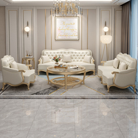 Ensemble de canapés Chesterfield capitonnés en similicuir de luxe classique antique, une, deux ou trois places