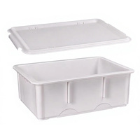 Boîte de rangement empilable en plastique PP portable et polyvalente, boîte de fermentation pour pâte à pizza, récipient de stockage pour pâte à pizza avec couvercle