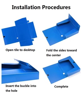 Caja de suministros de oficina de fábrica Archivos A4 Caja de archivo de plástico Cartera de documentos <span class=keywords><strong>Carpeta</strong></span> de archivos se puede personalizar - Product Image 6