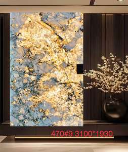 אבן קוורציט מודרנית יוקרתית מלוטשת, אבן גדולה שקופה לרקע פנדורה, עיצוב הבית, סלון ומטבח - Product Image 5