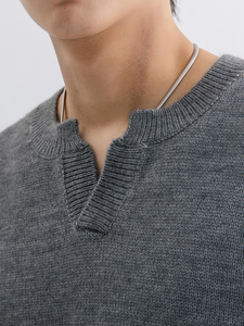 <b>Men's</b> <b>V</b> <b>Neck</b> Knitted Sweater Pullover Long Sleeve Loose Fit Anti Pilling Breathable Quick Dry Autumn <b>Jumper</b> - Product Image 4