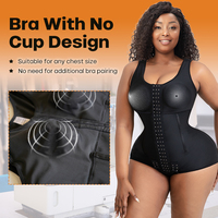 Faja colombienne post-opératoire respirante pour femme, gaine amincissante sculptante avec contrôle abdominal