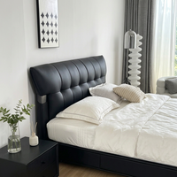 Lit Double King Size Moderne de Luxe pour Adulte et Fille, avec Cadre Rembourré en Tissu Doux et Design Capitonnée